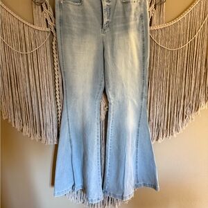 Light Blue Flared Women Jeans- Bell bottoms